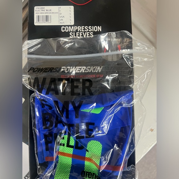 🔥🔥SET- Arena Unisex Carbon Compression Arm & Calf Sleeves Size L NWT - Picture 7 of 8